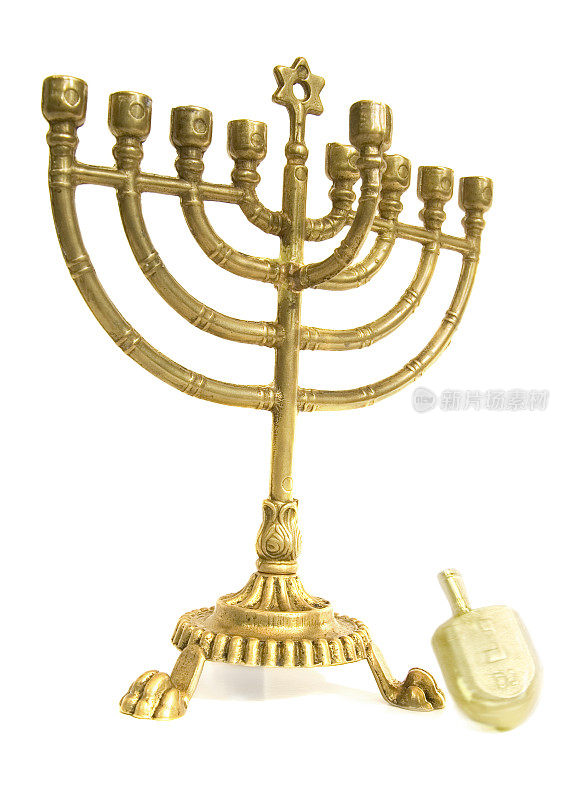 Hanukkiah和dreidl/sevivon